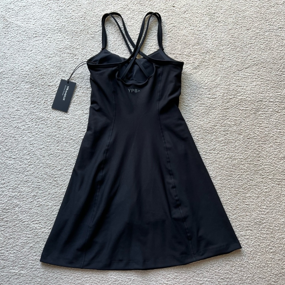 Abercrombie & Fitch YPB SculptLUX Strappy-Back Mini Dress Black Built In Shorts - Picture 13 of 16